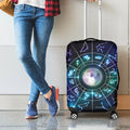 Galaxy Zodiac Wheel Print Luggage Cover