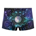 Galaxy Zodiac Wheel Print Men's Boxer Briefs