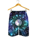 Galaxy Zodiac Wheel Print Men's Shorts