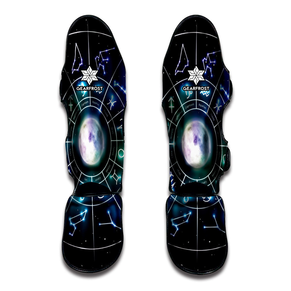 Galaxy Zodiac Wheel Print Muay Thai Shin Guard