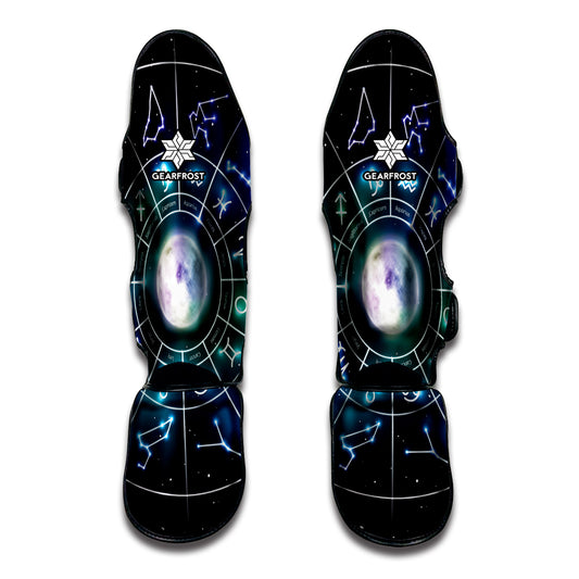 Galaxy Zodiac Wheel Print Muay Thai Shin Guard