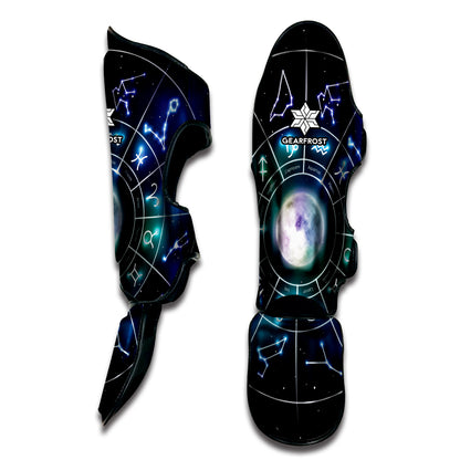 Galaxy Zodiac Wheel Print Muay Thai Shin Guard