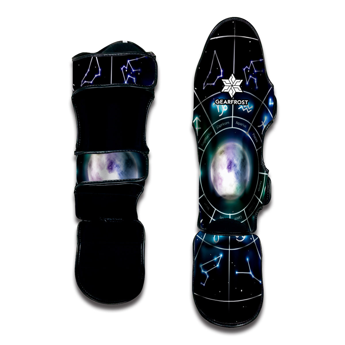 Galaxy Zodiac Wheel Print Muay Thai Shin Guard