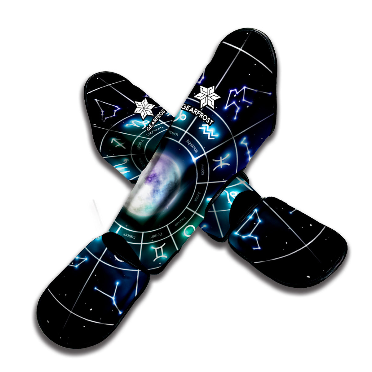 Galaxy Zodiac Wheel Print Muay Thai Shin Guard