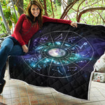 Galaxy Zodiac Wheel Print Quilt