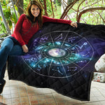 Galaxy Zodiac Wheel Print Quilt