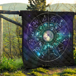 Galaxy Zodiac Wheel Print Quilt