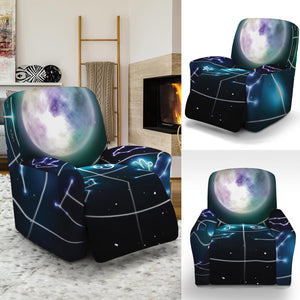 Galaxy Zodiac Wheel Print Recliner Slipcover