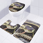 Garter Snake Print 3 Piece Bath Mat Set