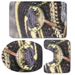 Garter Snake Print 3 Piece Bath Mat Set
