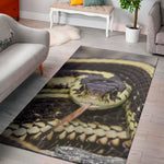 Garter Snake Print Area Rug