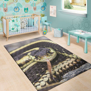 Garter Snake Print Area Rug