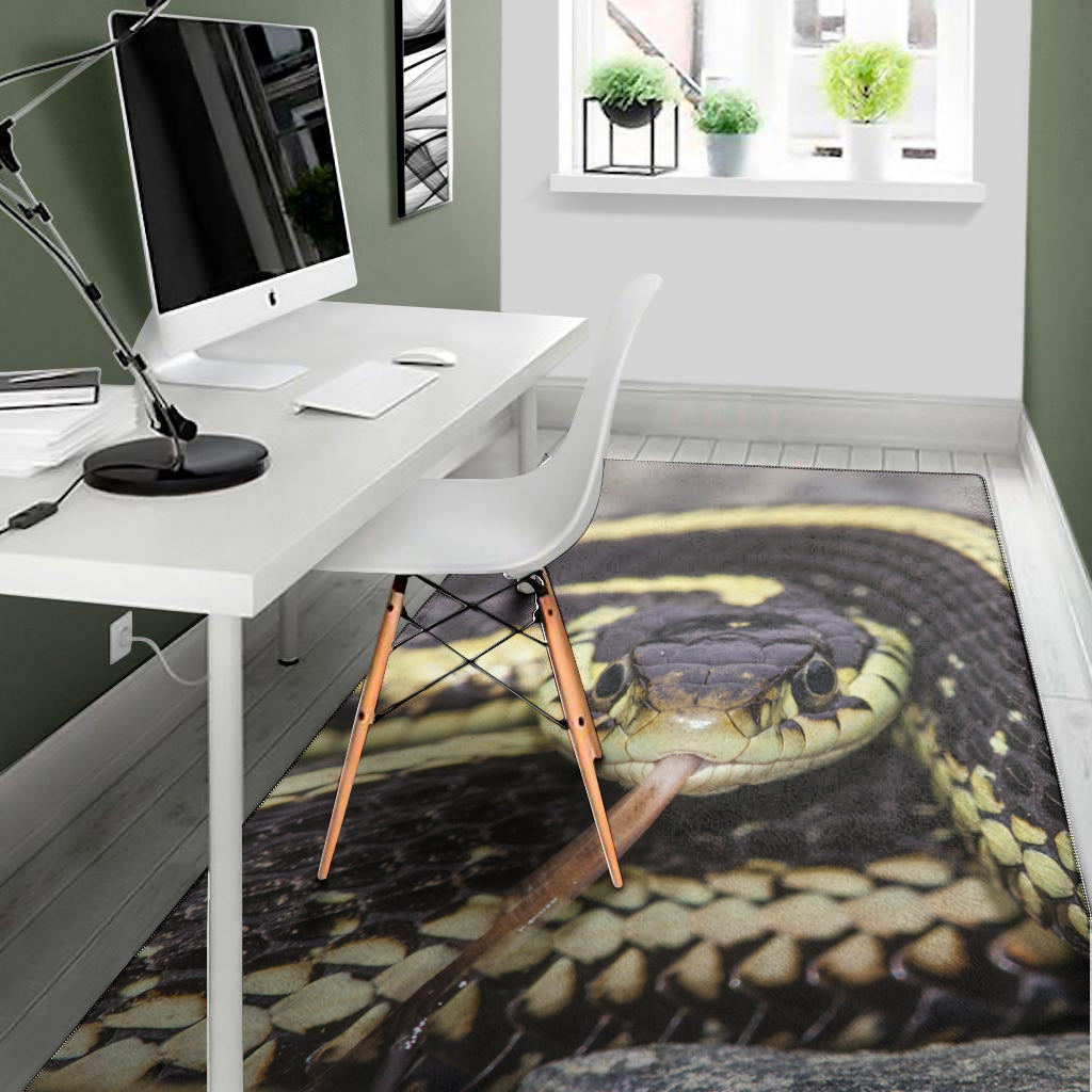 Garter Snake Print Area Rug