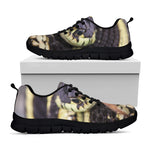 Garter Snake Print Black Sneakers