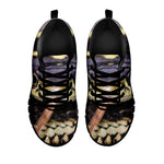 Garter Snake Print Black Sneakers