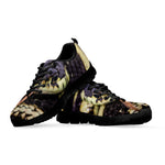 Garter Snake Print Black Sneakers