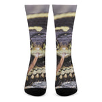Garter Snake Print Crew Socks