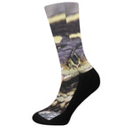 Garter Snake Print Crew Socks