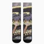 Garter Snake Print Crew Socks