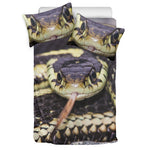 Garter Snake Print Duvet Cover Bedding Set