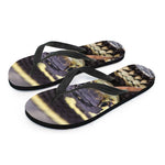 Garter Snake Print Flip Flops