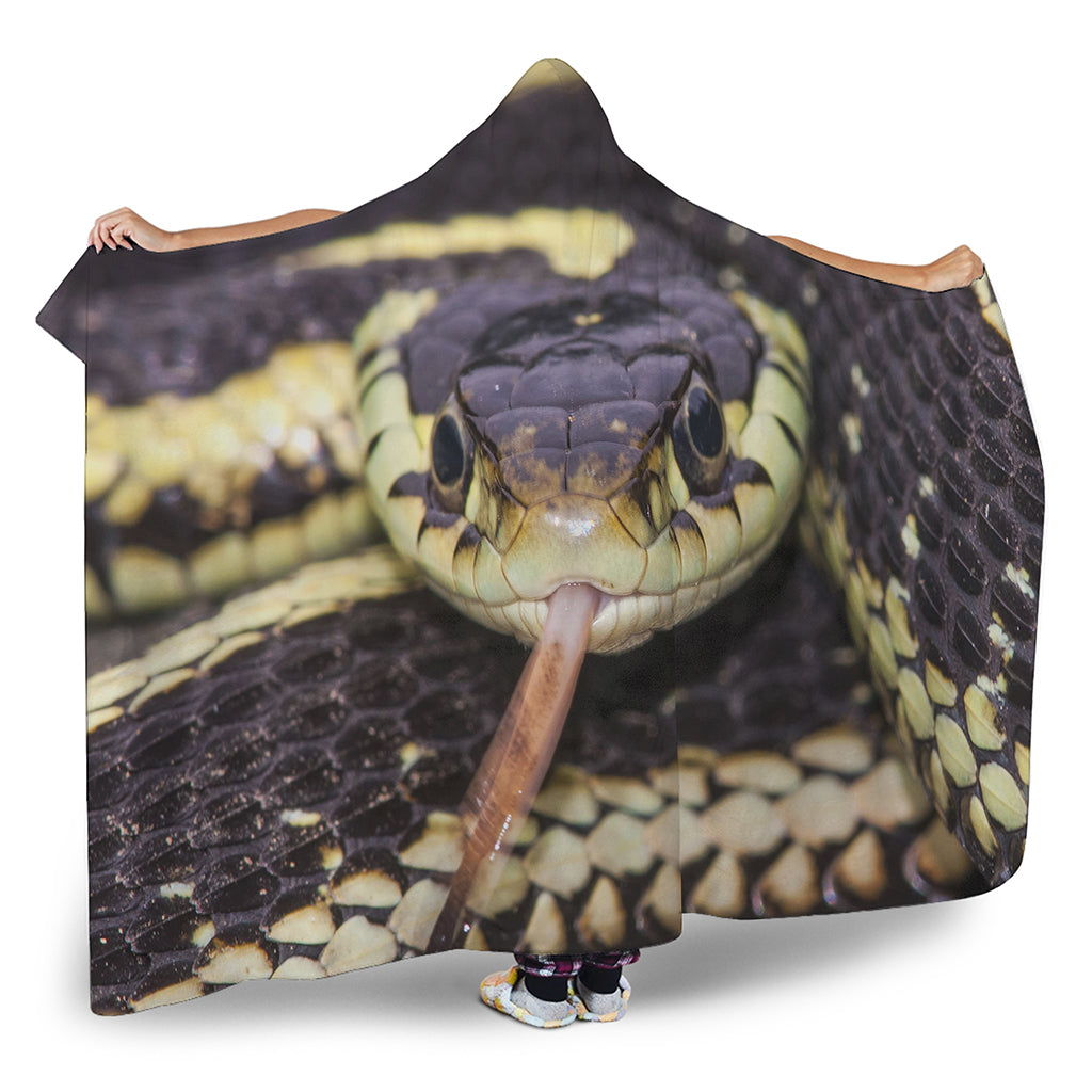 Garter Snake Print Hooded Blanket