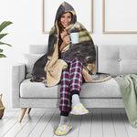 Garter Snake Print Hooded Blanket
