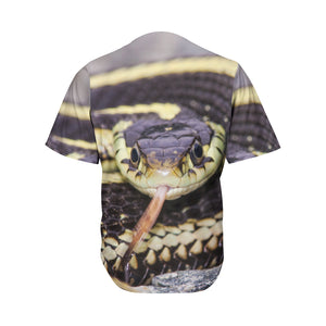 Garter Snake Print Men's Baseball Jersey