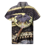 Garter Snake Print Men's Short Sleeve Shirt