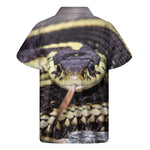 Garter Snake Print Men's Short Sleeve Shirt