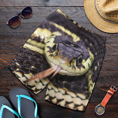 Garter Snake Print Men's Shorts