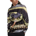 Garter Snake Print Pullover Hoodie