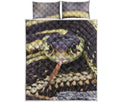 Garter Snake Print Quilt Bed Set
