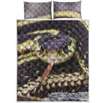 Garter Snake Print Quilt Bed Set