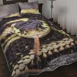 Garter Snake Print Quilt Bed Set