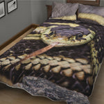 Garter Snake Print Quilt Bed Set