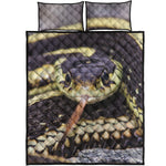 Garter Snake Print Quilt Bed Set