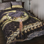 Garter Snake Print Quilt Bed Set