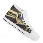 Garter Snake Print White High Top Shoes