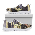 Garter Snake Print White Sneakers
