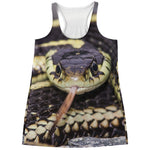 Garter Snake Print Women's Racerback Tank Top