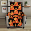 Gautama Buddha Pattern Print Armchair Protector