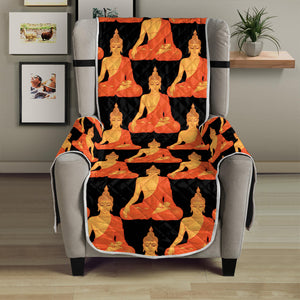 Gautama Buddha Pattern Print Armchair Protector