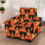 Gautama Buddha Pattern Print Armchair Slipcover