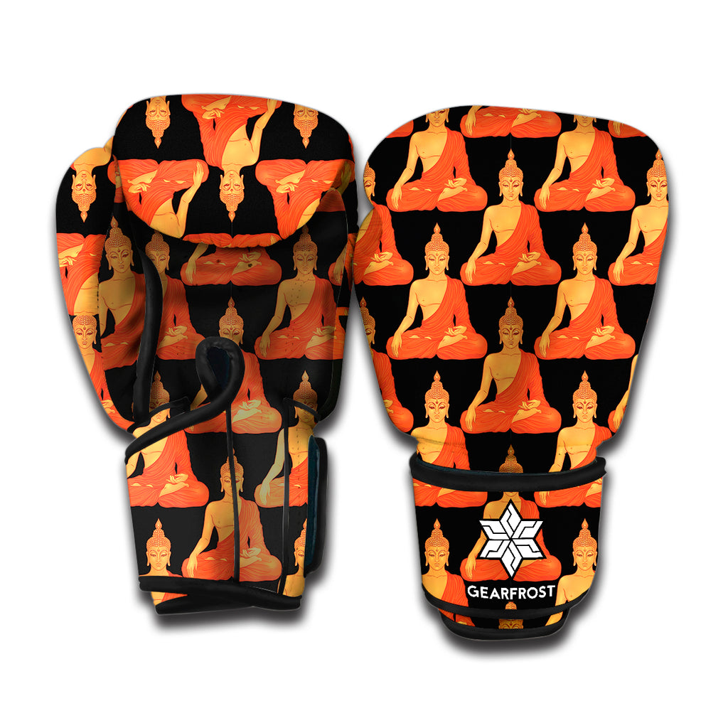 Gautama Buddha Pattern Print Boxing Gloves