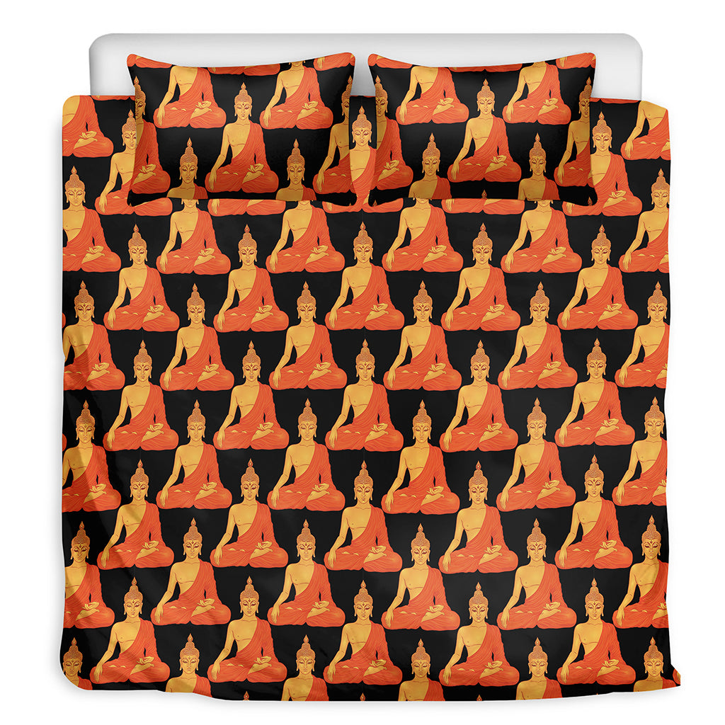 Gautama Buddha Pattern Print Duvet Cover Bedding Set