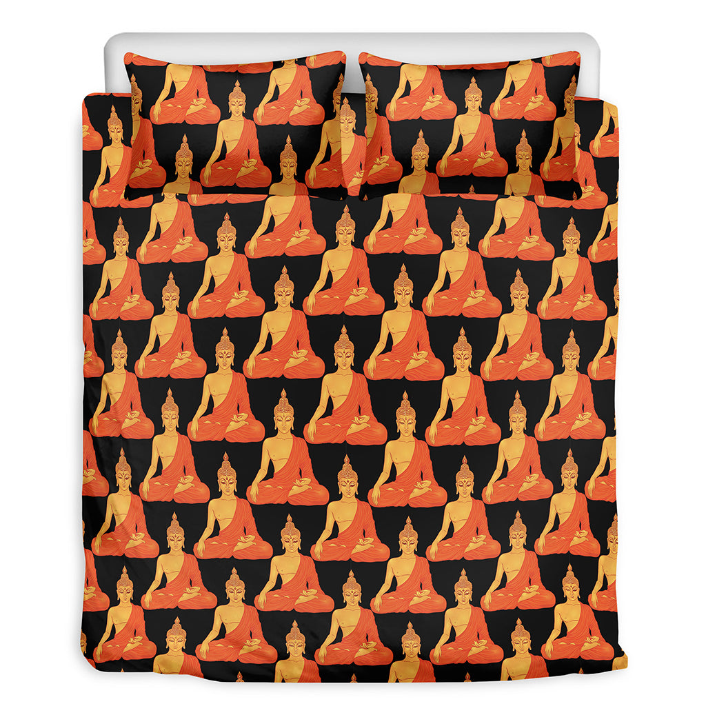 Gautama Buddha Pattern Print Duvet Cover Bedding Set