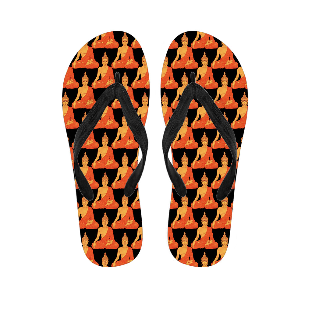 Gautama Buddha Pattern Print Flip Flops