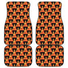 Gautama Buddha Pattern Print Front and Back Car Floor Mats