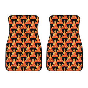 Gautama Buddha Pattern Print Front Car Floor Mats